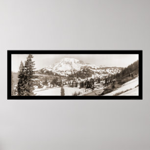 Poster Photo 1925 de neige du mont Rainier WA