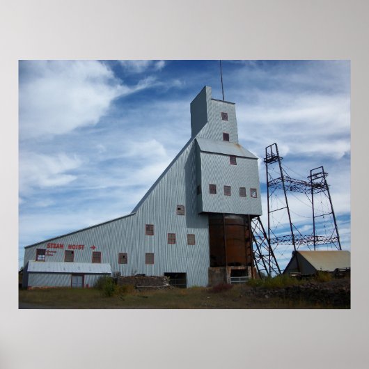 Poster Photo à vapeur de la mine Quincy (Devant)