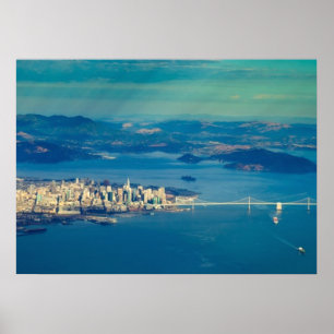 Poster Photo aérienne de la baie de San Francisco