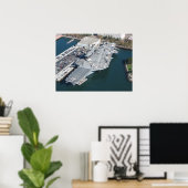 Poster Photo aérienne de l'USS Midway (Bureau à domicile)