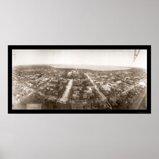 Poster Photo aérienne Madison WI 1908 (Devant)