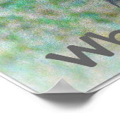 Poster Photo amusante du visage d'une lama sur une affich (Coin)