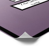 Poster Photo arbre de famille Bordure noire sur dégradé v (Coin)