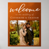 Poster Photo Automnal Mariage de Style Rustique Orange Br (Devant)