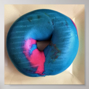 Poster Photo Bagage bleu et rose