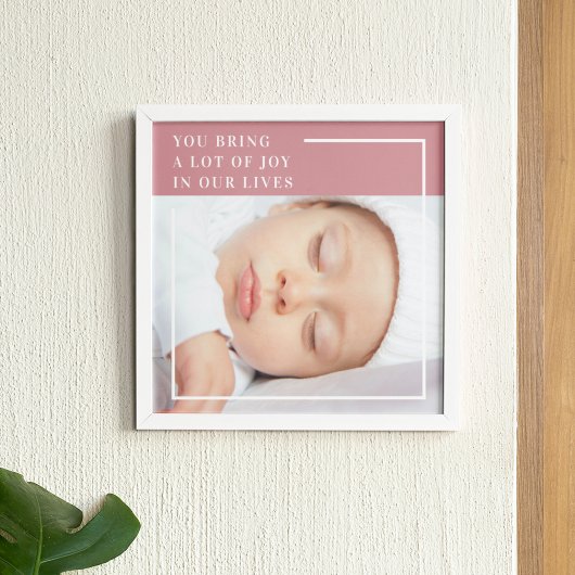 Poster Photo Bébé Fancy Cute | Rose et blanc | Devis