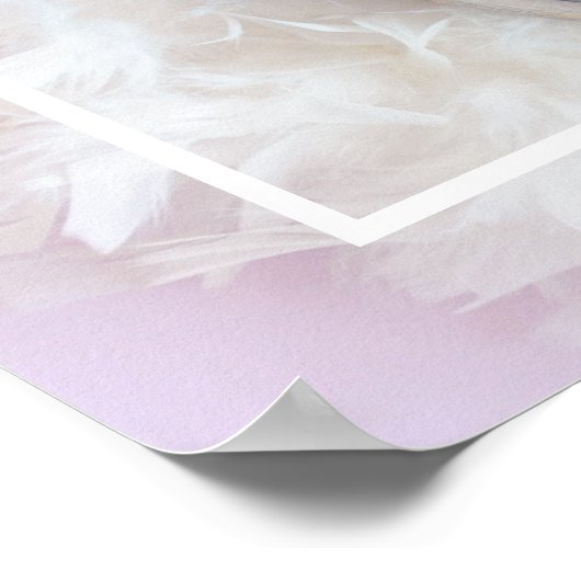 Poster Photo bébé mignonne moderne | Rose et blanc | Devi (Coin)