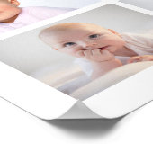 Poster Photo bébé moderne 1er anniversaire Jalon Signal (Coin)