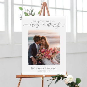 Poster Photo Bienheureux Après Mariage de bienvenue