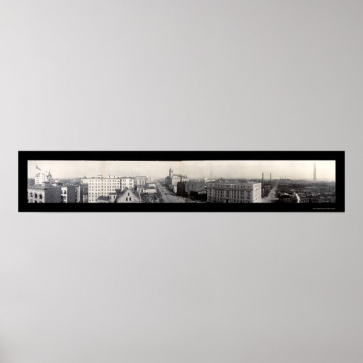 Poster Photo Birdseye 1909 de Washington DC (Devant)