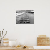 Poster photo Black and White Ocean Beach et citati (Cuisine)