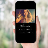 Poster Photo blanche noire bienvenue