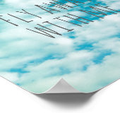 poster photo bleu ciel nature photo avec texte (Coin)