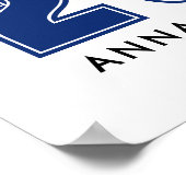 Poster Photo Blue Graduation Party Sign (Coin)