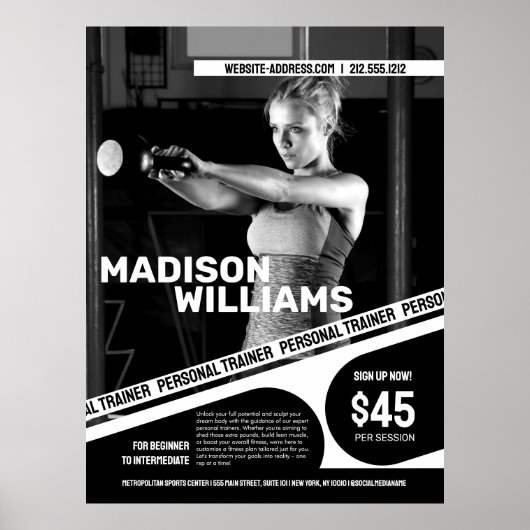 Poster Photo Bold Personal Trainer (Devant)