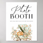 Poster Photo Booth Fall Little Citrouille Baby shower (Devant)