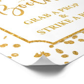 Poster Photo Booth Grab a Prop Strike a Pose Gold Sign (Coin)