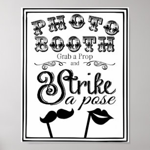 Poster PHOTO BOOTH livre d'invité mariage ou signe de fêt