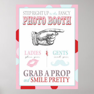 Poster Photo Booth Sign Carnival Circus Birthday R