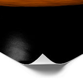 Poster Photo citrouille sur Arrière - plan noir (Coin)