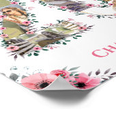 Poster Photo Collage 20e anniversaire fille rose Fleur bl (Coin)