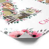 Poster Photo Collage 21e anniversaire fille rose Fleur bl (Coin)