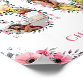 Poster Photo Collage 30e anniversaire fille rose Fleur bl (Coin)