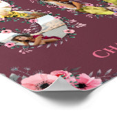 Poster Photo Collage 30e anniversaire fille rose Fleur fe (Coin)