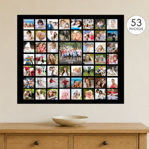 Poster Photo Collage 53 Photos Couleur personnalisée pers