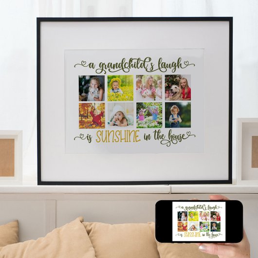 Poster Photo Collage avec l'affiche de devis de grand-enf