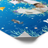 Poster Photo Collage Big 3e anniversaire sous la mer (Coin)