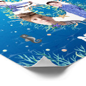 Poster Photo Collage Big 8th Birthday Under the Sea (Coin)