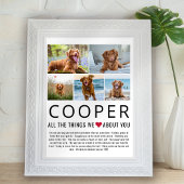 Poster Photo Collage Ce Que Nous Aimons À Propos De Vous 