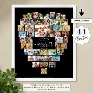 Poster Photo Collage Coeur Ensemble Nous Fabriquons Une F
