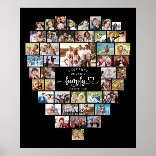 Poster Photo Collage Coeur Ensemble Nous Fabriquons Une F (Devant)