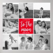 Poster Photo Collage Couple Moderne & Citation De La Lune (Devant)