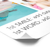 Poster Photo Collage de la première année du bébé Garde-f (Coin)