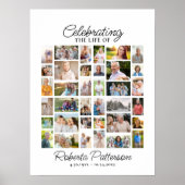 Poster Photo Collage Funérailles Célébration de la vie Bi (Devant)