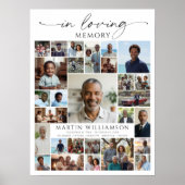 Poster Photo Collage Funeral Celebration of Life Welcome (Devant)