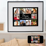 Poster Photo Collage Love est une chose merveilleuse 10 p<br><div class="desc">Créez votre propre affiche de collage photo avec Love is a Wonderful Thing dans la calligraphie manuscrite. Le modèle photo est configuré pour vous pour ajouter 10 de vos photos préférées, qui sont affichées au format carré, encadrant la typographie. Ce design a un arrière - plan noir que vous pouvez...</div>