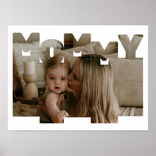 Poster Photo Collage Maman, Maman Fête des mères Cadeau (Devant)