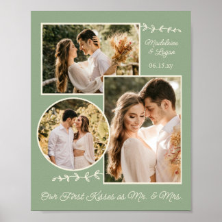 Poster Photo Collage Mariage Couple Personnalisé M. Mme S