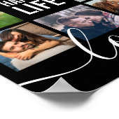 Poster Photo Collage Mariage noir Bonne vie (Coin)