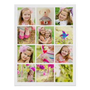 Poster Photo Collage Modèle Personnalisé