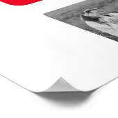 Poster Photo Collage moderne Couple et XOXO rouge (Coin)