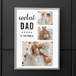 Poster Photo Collage moderne Happy Fête des pères Cadeau<br><div class="desc">Le cadeau "Modern Collage Photo Colorful Best Dad Ever" est un cadeau personnalisé et unique pour tout père qui mérite d'être célébré. Le cadeau est une photo collage composée de plusieurs images individuelles qui ont été soigneusement arrangées pour créer un design étonnant et attrayant. Le don est une excellente façon...</div>