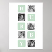 Poster Photo Collage moderne Mint Best Hubby Cadeau (Devant)