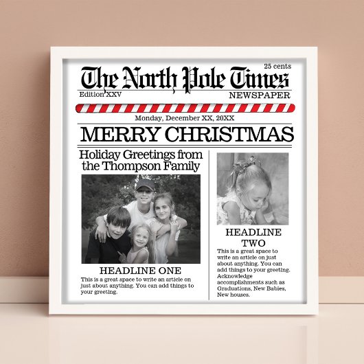 Poster Photo Collage Noël Père Noël Joyeux Noël