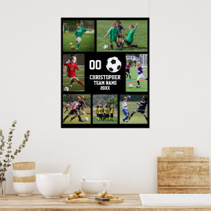 Poster Photo collage Nom de l'équipe de football