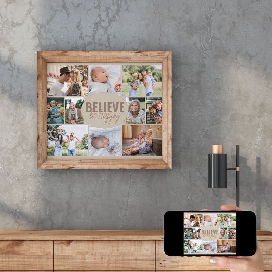 Poster Photo Collage Soyez Heureux Multiphoto